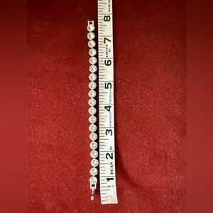 Touchstone Crystal Silver Bracelet with Clear Stones